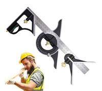 Righello di misurazione multiangolo, trasportatore quadrato per la lavorazione del legno, righello per la lavorazione del legno regolabile, strumento di misurazione 'angolo, righello ad angolo