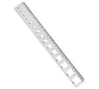 Righello di misurazione professionale Costruzione in acciaio inossidabile Fori quadrati rotondi Rilascio di errori Strumento di disegno tecnico Robusto Righello scala metrica in acciaio inossidabile