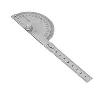 RIGHELLO DI MISURAZIONE ROTANTE DEL MISURATORE DELL'ANGOLO ROTANTE 180 GRADI IN ACCIAIO INOSSIDABILE PER ARTIGIANI DELLA LAVORAZIONE DEL LEGNO (Scala righello 100x semicerchio diametro 90mm)