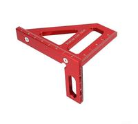Righello di misurazione triangolare multiangolare a 90 gradi per ingegneri e falegnami con lega di alluminio anodizzato per un uso e una precisione di lunga durata (rosso)