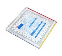 Righello di navigazione aviaco in plastica con indicatore di direzione e stencil per analisi vettoriale e misurazione angolare nell'aviazione e nella lavorazione del legno 14 x 14,5 cm