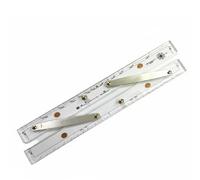Righello di Navigazione per Mappe Nautiche con Paralleli Acrilico Trasparente E Giunzioni in Ottone Adatto a Controllo Direzione Tracciatura Rotte, style to 2
