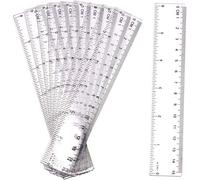 Righello di PlasticaRighello trasparente10 pezzi righello da 15 cm righello in plastica righello trasparente dispositivo di misurazione con pollici e metrica per scuola, ufficio, casa