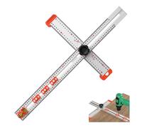 Righello di posizionamento 4 in 1, 60 cm, a T, per la lavorazione del legno, righello angolare ad alta precisione, strumento di foratura preciso per carpenteria e dima di perforazione per mensole