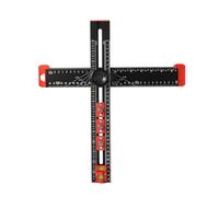 Righello di Posizionamento per Foratura 4 in 1, Righello Angolare ad Alta Precisione Righello Quadrato a T Regolabile 40 cm Strumento per la Lavorazione del Legno con Calibro di Marcatura