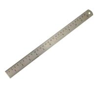 Righello di precisione Faithfull in acciaio inox da 300 mm (12 pollici) - Righello per marcatura e misurazione con doppia scala metrica e imperiale, tabella di conversione e foro per appenderlo