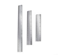 Righello di precisione in alluminio, 30 cm, trasparente con stampa CM e MM | Lega di alluminio resistente agli urti, struttura in metallo, design a prova di caduta, finitura argento, lunga durata