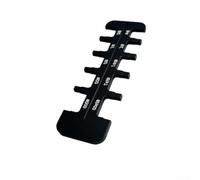 Righello di precisione per misurare le capsule, 16,7 x 5 cm | Misure da 00 a 5, scale incise trasparenti, smistamento rapido, costruzione in alluminio, finitura nera