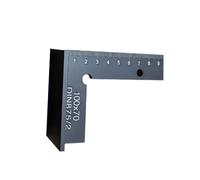 Righello di precisione quadrato in alluminio con blocco di posizionamento ad angolo retto per laboratorio e lavorazione del legno, strumento di misurazione quadrato leggero