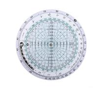Righello di volo per plotter aeronautico, regola di scorrimento circolare, design di costruzione a sandwich, funzioni di calcolo complete, per studenti di aviazione (E6B-R)