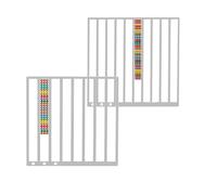Righello diamantato in acciaio inox, 2 pezzi, accessori per diamond art, strumento di allineamento per trapano quadrato e rotondo (3 file di diamanti)