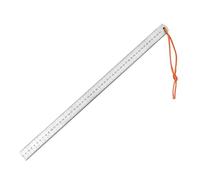 Righello diritto in acciaio inossidabile da 50 cm, strumento misurazione ispessito, supporto per auto, righello difesa, pollici, a doppia faccia