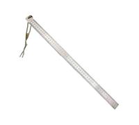 Righello diritto in acciaio inox da 50 cm 20 pollici strumento di misurazione ispessito supporto auto difesa pollici MM doppia scala laterale multifunzione cucito e artigianato