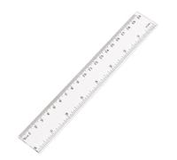 Righello Dritto in Plastica Metrico, Righello ondulato trasparente, 15cm | Resistente all'acqua, da Disegno, Per il bricolage, Per Ufficiali