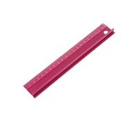 Righello dritto professionale in lega di alluminio, scala protettiva, strumento disegno for ingegneri, 3 misure, set blu/rosso(Red20cm)