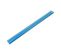 Righello dritto professionale in lega di alluminio, scala protettiva, strumento disegno for ingegneri, 3 misure, set blu/rosso(Blue45cm)