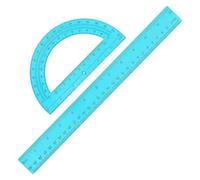 Righello E Goniometro Per Aula - Kit Per L'insegnamento Della Matematica E Della Geometria Set Di Misurazione Trasparente Da 2 Pezzi | Forniture Di Cancelleria Matematica Per Studenti, Insegnanti, Ing