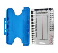 Righello ECG a 7 gradini con pinza per la valutazione della frequenza cardiaca e del ritmo - Strumento di misurazione portatile in ABS trasparente per (Ruler + porta carte)