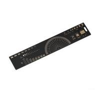 Righello elettronico di misurazione PCB con indicatori angolari, riferimento alle dimensioni del chip del condensatore del resistore, tabelle di spaziatura pin IC e guida alle dimensioni della