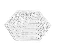Righello Esagonale, 2''/4''/6''/8''/10''/12''/14'' Hexagon Quilting Templates Trasparente Patchwork Cucito Taglio Righello Artigianale per Il Taglio del Disegno Fai-Da-Te