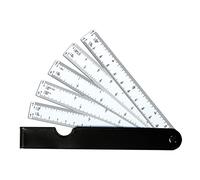 Righello flessibile a forma di ventaglio per architetti con 5 per ingegneria architetti lunghezza 19 cm/7,5 pollici portatile
