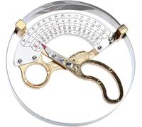 Righello for cappelli a forbice, strumento portatile for misurare le dimensioni dei cappelli con scala chiara, misuratore in acciaio inossidabile e ottone for modisteria for adulti e(S)