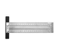 Righello for da scriba for la lavorazione del legno Righello for fori di tipo T. Strumento di misurazione for falegname for la lavorazione del legno.(Silver 200mmT-ruler)