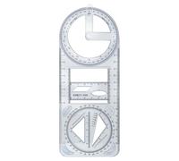 Righello geometrico - ABS 24 x 9,5 cm | Modello di disegno matematico per bambini | Strumento di misurazione portatile riutilizzabile, righello flessibile per geometria, arte, progetti scolastici e