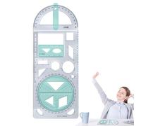Righello geometrico | Aiuti creativi per l'apprendimento matematico, righello geometrico | Righello multifunzione, righelli da disegno e modelli, righello geometrico flessibile, modello da disegno a