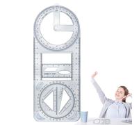 Righello geometrico | Aiuti creativi per l'apprendimento matematico, righello geometrico | Righello multifunzione, righelli da disegno e modelli, righello geometrico flessibile, modello da disegno a