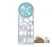 Righello Geometrico - Righelli Di Progettazione E Modelli, Strumento Di Misura Portatile | Aiuti Di Apprendimento Matematico Creativo, Righello Geometrico Modello Di Disegno Per La Misurazione del