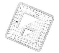 Righello goniometro a doppia misurazione, 10 x 10 cm, per ingegneri, architetti, studi geografici e disegni, scala architettonica