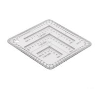 Righello goniometro per geometria, scala in acrilico trasparente, 7 cm, con misurazione multiposizione, ideale per ingegneria edile