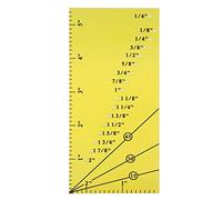 Righello guida cuciture magnetico, righello per margini di cucitura in acrilico giallo brillante con base antiscivolo, strumento di misurazione trasparente per taglio di tessuti,