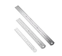 Righello in Acciaio Inossidabile,3 Pezzi Righelli in Metallo,15 cm,20 cm,30 cm Righelli Metallo Bilancia a Doppia Faccia,Strumento di Misurazione Righello,per Ingegneria,Insegnamento,Ufficio