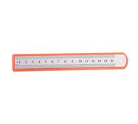 Righello in acciaio inossidabile Centimetro Spessore Robusto Righello dritto multiuso ad alta precisione per ufficio Scuola Metallo argento 30 cm (15 cm)
