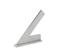 Righello in acciaio inossidabile con angolo di 45 gradi, DIN875/2, angolo di mitra per la lavorazione del legno, layout quadrato argento (120 x 80 mm B)