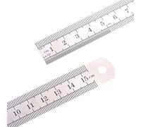 Righello in acciaio inossidabile con scala in pollici e centimetri, righello di misurazione per matematica, strumento di disegno per disegno e disegno, strumento di misurazione in acciaio inossidabile