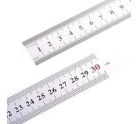 Righello in acciaio inossidabile con scala in pollici e centimetri, righello di misurazione per matematica, strumento di disegno per disegno e disegno, strumento di misurazione in acciaio inossidabile