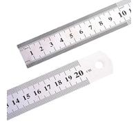 Righello in acciaio inossidabile con scala in pollici e centimetri, righello di misurazione per matematica, strumento di disegno per disegno e disegno, strumento di misurazione in acciaio inossidabile