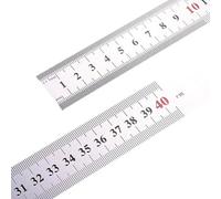 Righello In Acciaio Inossidabile Strumento Misurazione Matematica Pollici Centimetri Geometrico A Doppia Per Ingegneria Artigianato E Righello In Acciaio Inossidabile