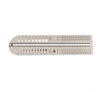 Righello in acciaio inox per appassionati di lavoro a maglia e principianti, 32 x 7,8 cm, strumento per misurare la lunghezza dei calzini, leggero e
