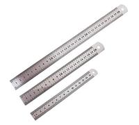 Righello in acciaio inox, regola di precisione in metallo, con righello da 30 cm, righello da 20 cm e 15 cm, per disegni di ingegneria dell'ufficio