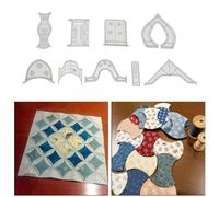 Righello in acrilico patchwork per quilting, 9 pezzi, misura fai-da-te, fai