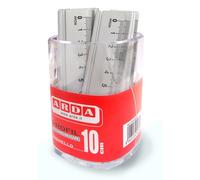 Righello in Alluminio Arda - 10 cm - Barattolo - 17910BAR (Alluminio Anodizzato