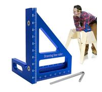 Righello in alluminio multi-angolo, in lega di alluminio, per la lavorazione del legno, strumento di misurazione ad alta precisione, righello multi angolo per ingegnere falegname