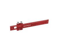 Righello in alluminio per la lavorazione del legno con arresto scorrevole 6/8/12 pollici Pocket Righello Metallo T Track Scribing Tools Metal Slide