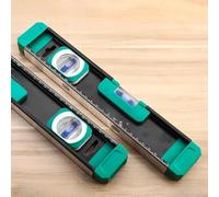 Righello in alluminio pressofuso massiccio, base magnetica, regolazione 300 mm, per livello SPIRIT, per superfici metalliche, verde (livello 14025)