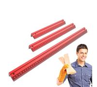 Righello in alluminio resistente 3 pezzi | Divisore Scala In Metallo Per Disegno Tecnico Per Ingegnere Carpentiere Architettura Costruzione Lavorazione Del Legno