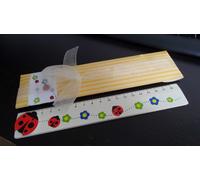 RIGHELLO IN LEGNO BIMBO 18CM FANTASIA SIMPATICA PERSONALIZZABILE TARGA INCISIONE